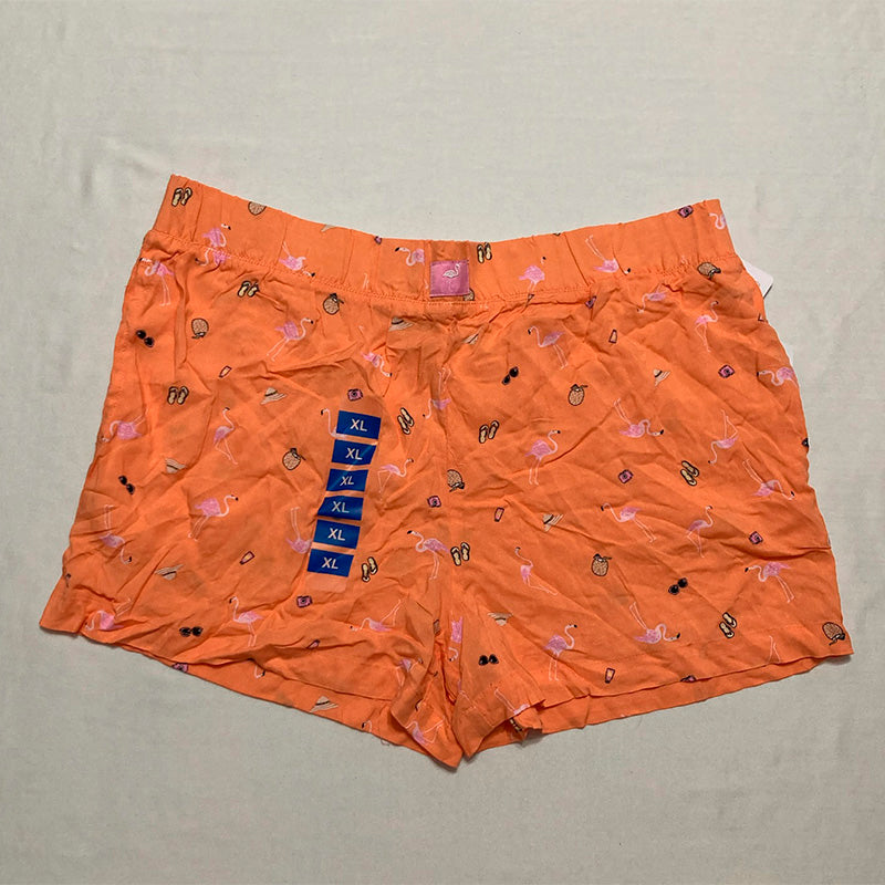 Roudelain Waistband Sleep Short Orange XL