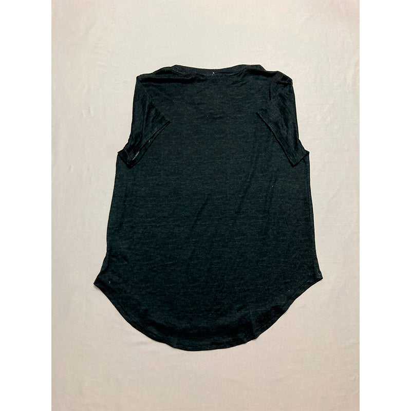Roudelain Scoop Neck T-Shirt Only Pajama Top Black L
