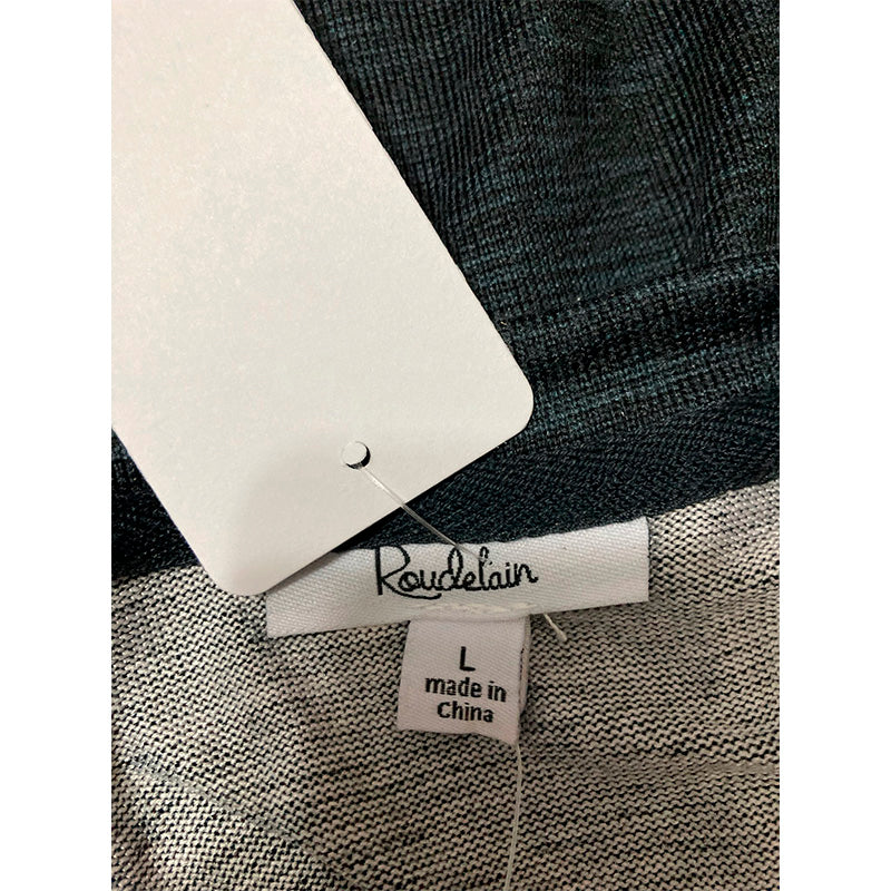 Roudelain Scoop Neck T-Shirt Only Pajama Top Black L