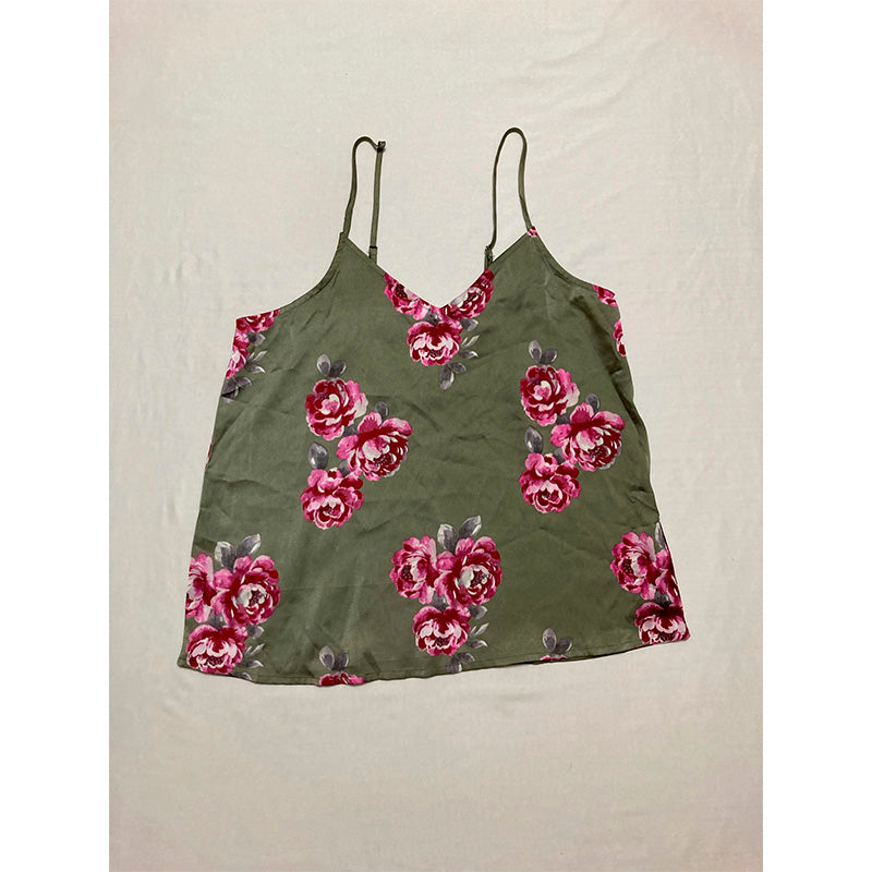 Splendid Pajama Top Only Adjustable Straps Green Olive S