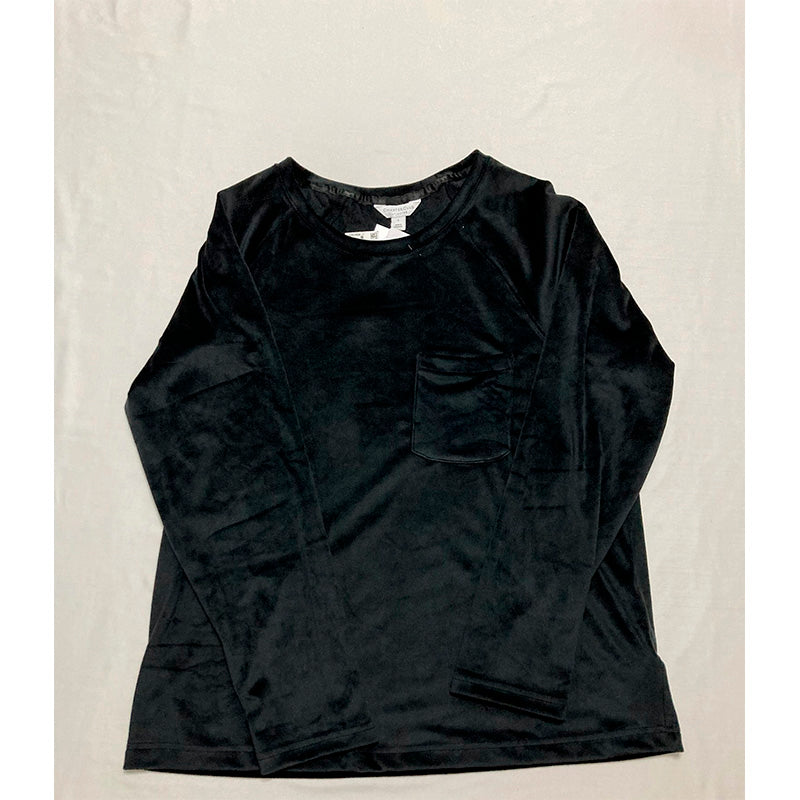 Charter Club Only Pajama Top Black L