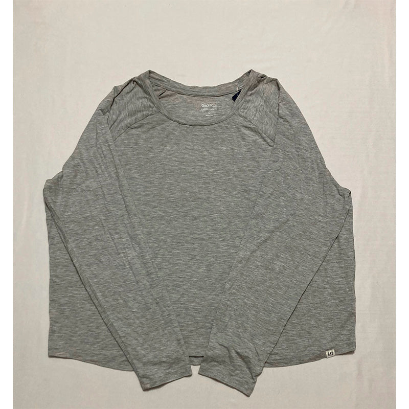 GapBody Long-Sleeve Crewneck Only Pajama Top Grey L