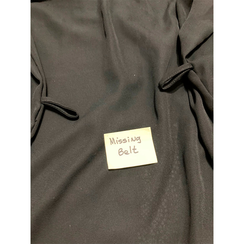 NWD INC Lace Trim Short Robe Black XS