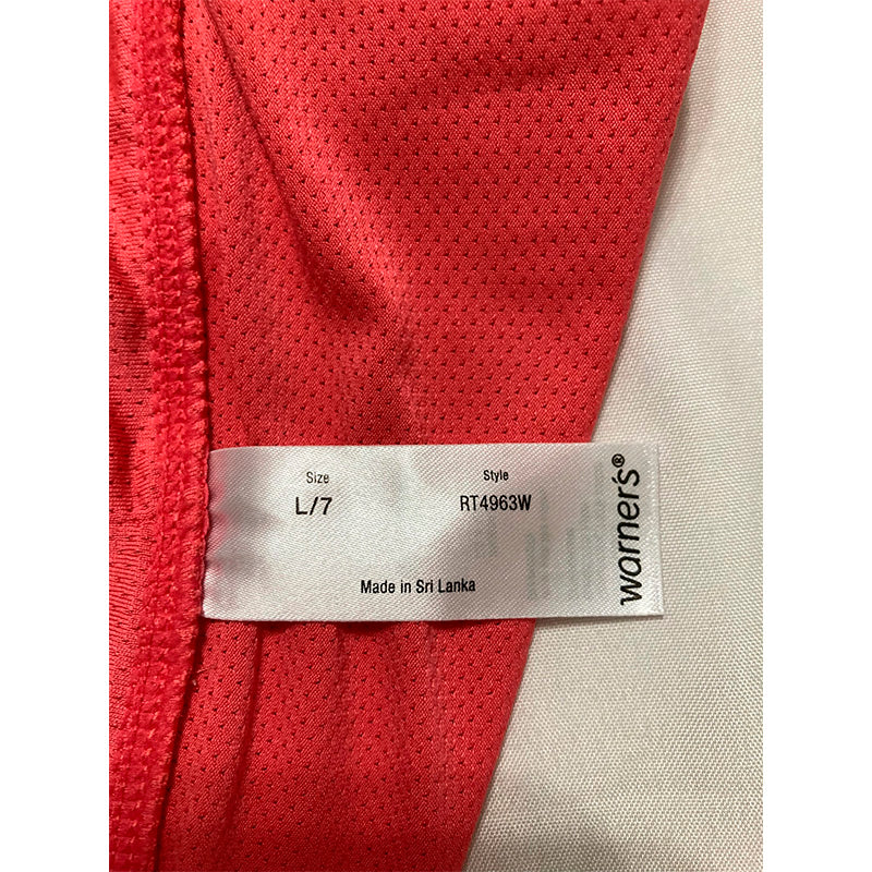 Warner's Mesh Microfiber High-Leg Underwear Red L