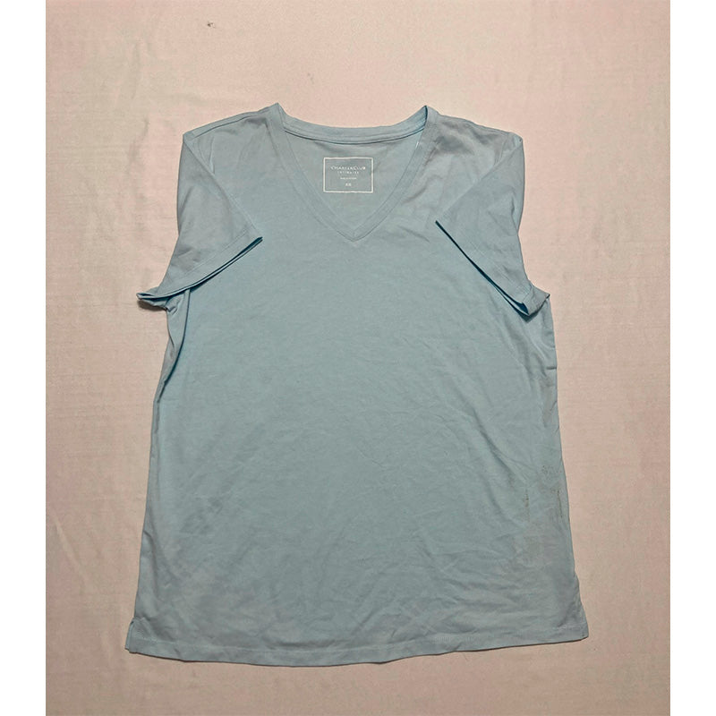 NWD Charter Club Pajama Top V Neck Blue XS
