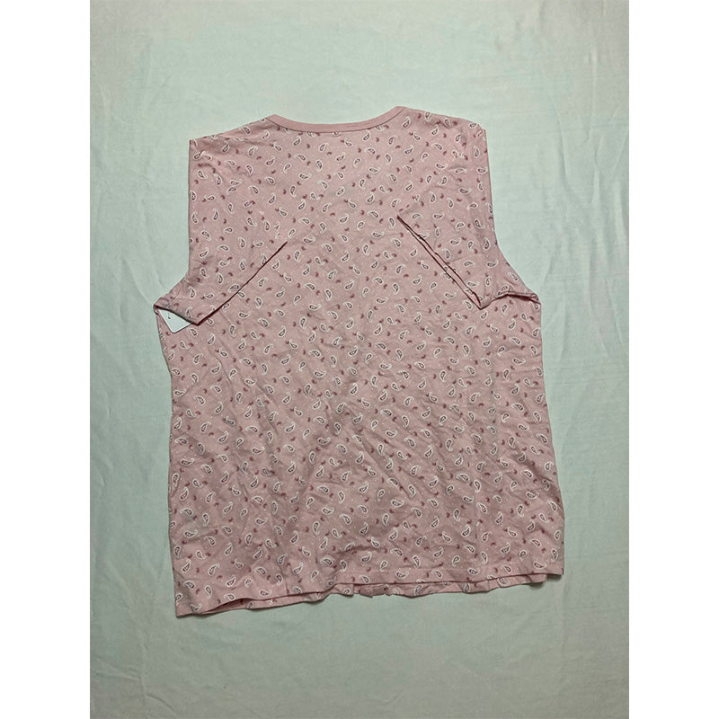 Charter Club Only Pajama Top Pink Paisley Dot L