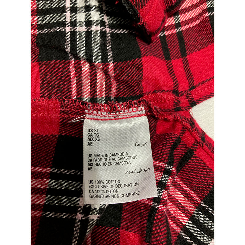 Charter Club Only Pajama Top Notch Collar Multicolor XL