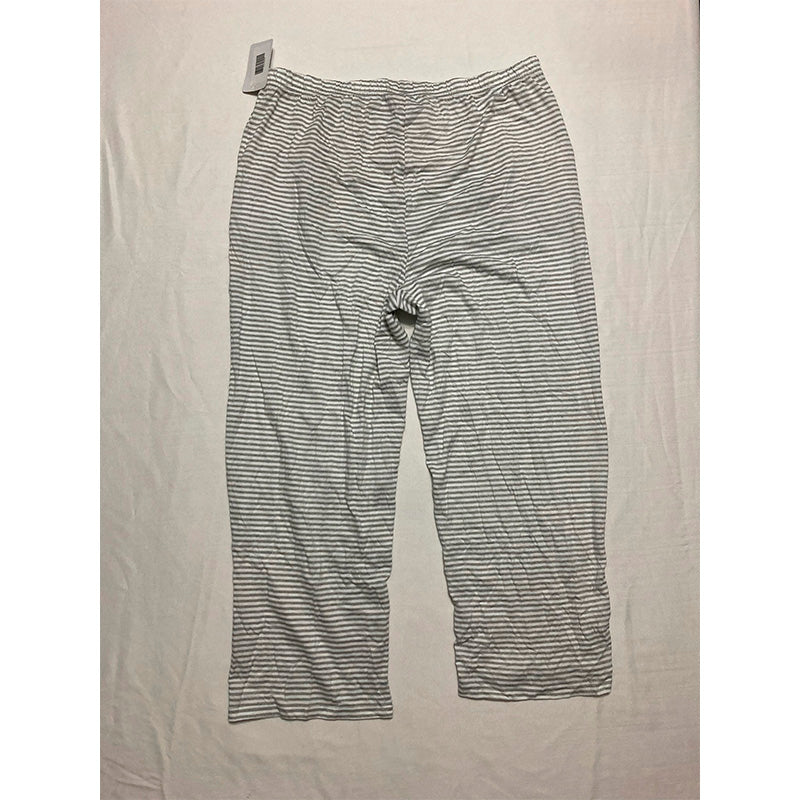 Charter Club Only Pajama Pants Striped Grey M