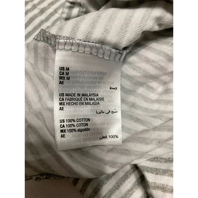 Charter Club Only Pajama Pants Striped Grey M