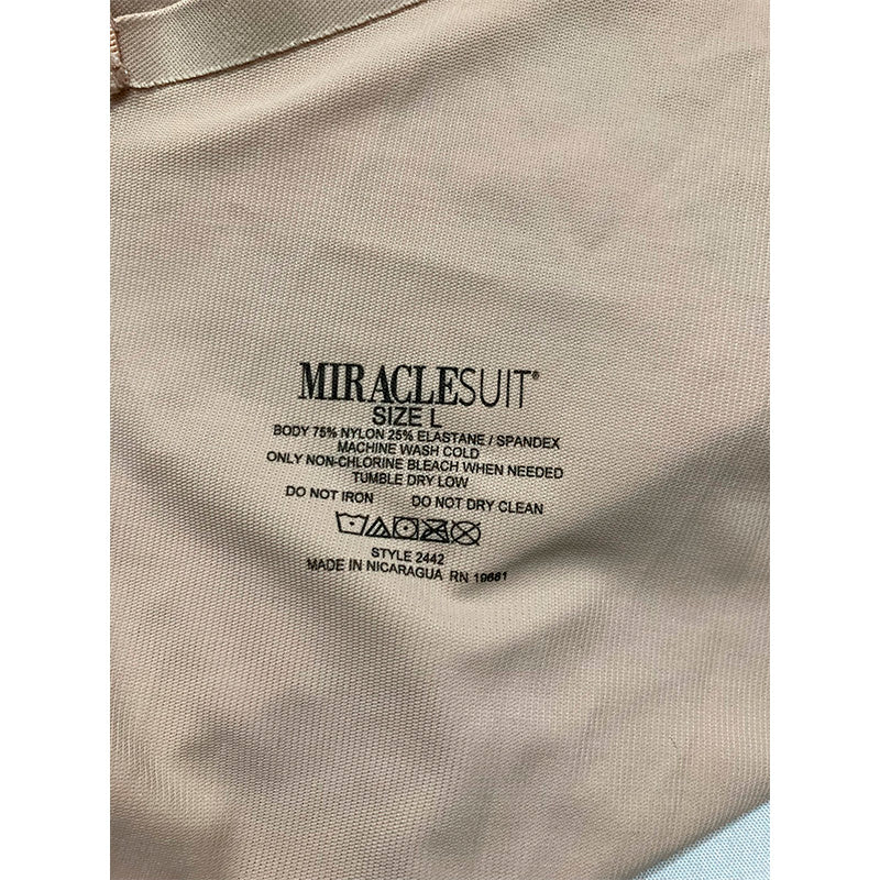 NWD Miraclesuit Firm Control Low Back All-in-One Bike Shorts Warm Beige L