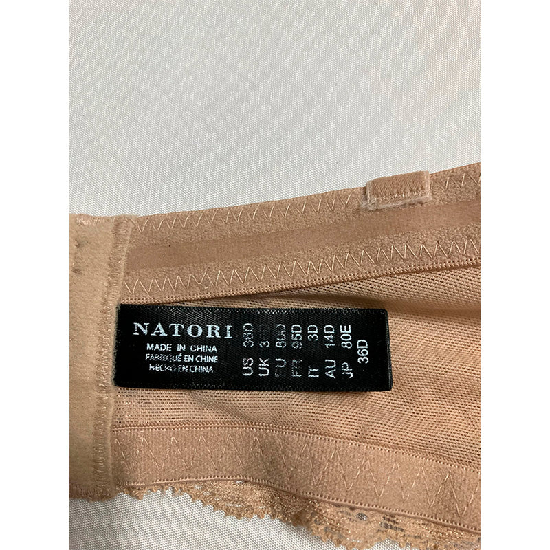 NWD Natori Feathers Strapless Plunge Multiway Bra Nude 36D