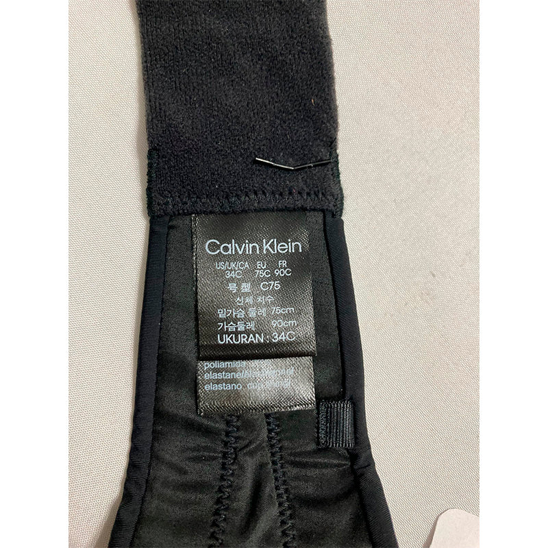 Calvin Klein Women's Perfectly Fit Strapless Convertible Push-Up Bra Black 34C