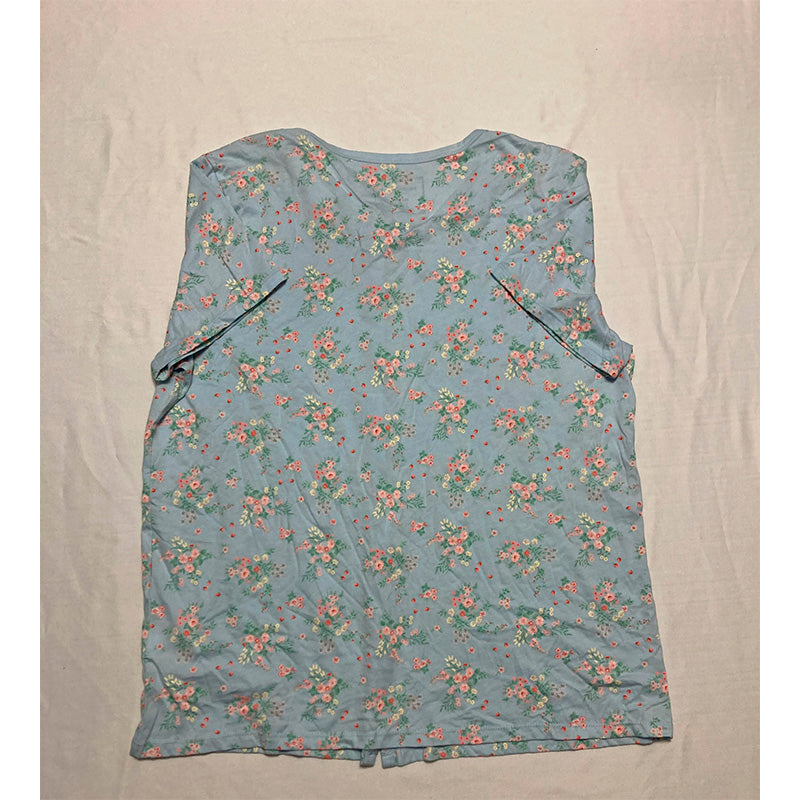 Charter CLub Only Pajama Top Round Neck Floral L