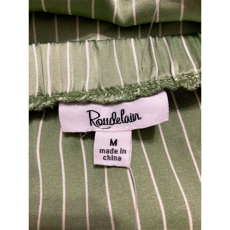 Roudelain T-Shirt Green Olive Striped M