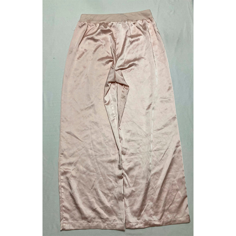 Aqua Satin Only Pants Pajama Pink L