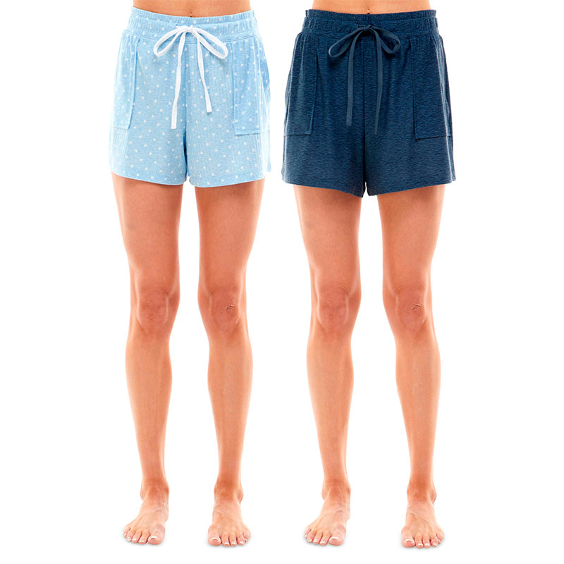 Roudelain 2-Pack Yummy Super Soft Slant-Pocket Sleep Shorts