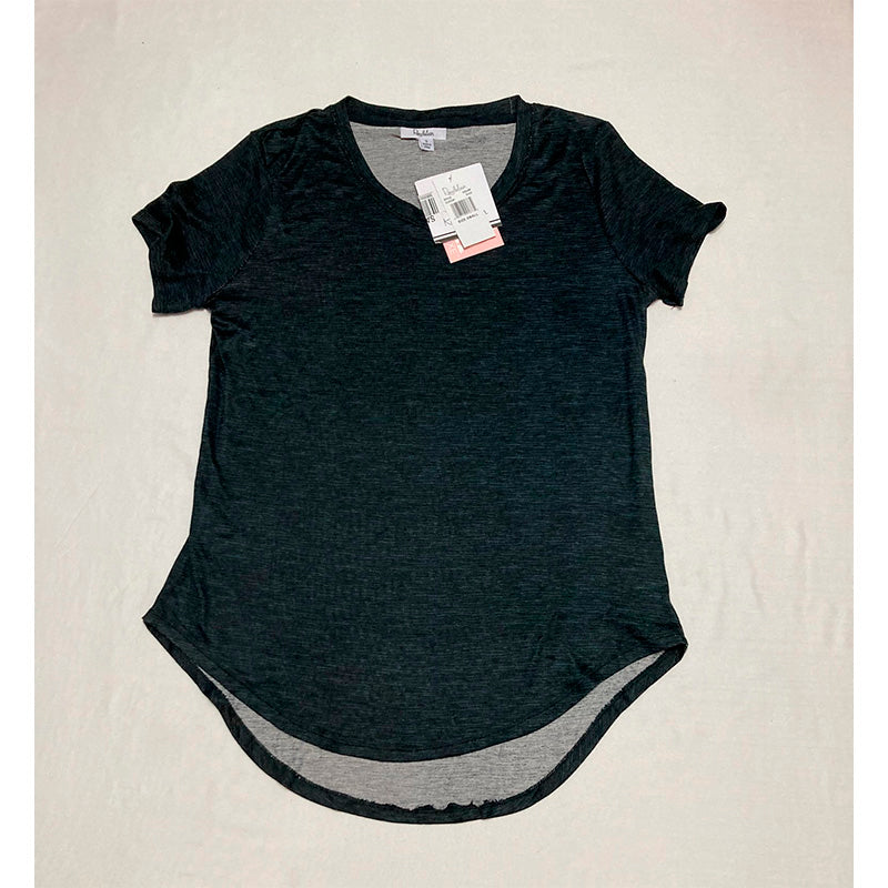 Roudelain Scoop Neck T-Shirt & Jogger Pants Pajama Set Black S
