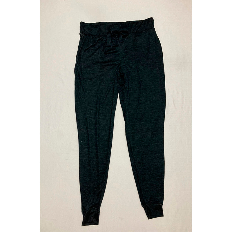 Roudelain Scoop Neck T-Shirt & Jogger Pants Pajama Set Black S