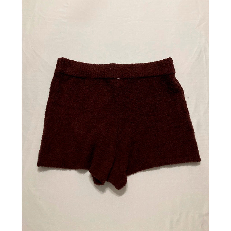 Calvin klein Sleepwear plush pull-on shorts Red Wine M