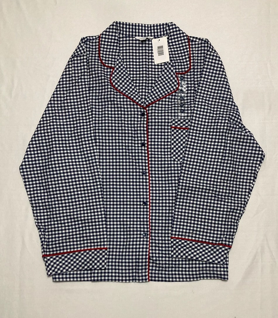 CHARTER CLUB Women's XS Cotton Flannel Pajamas Gingham Check XXL