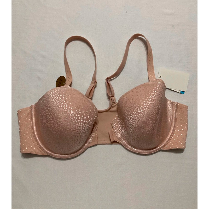 NWD Wacoal Women's Back Appeal Front Close Racerback T-Shirt Bra ROSE DUIST 38C