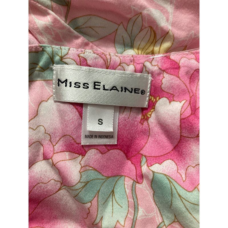 Miss Elaine Printed Short-Sleeve Nightgown Pink Peony S