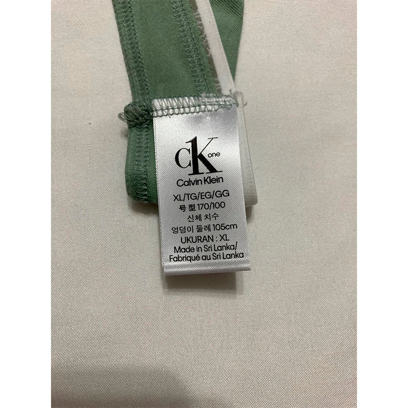 Calvin Klein Cotton Singles Thong Underwear Green XL