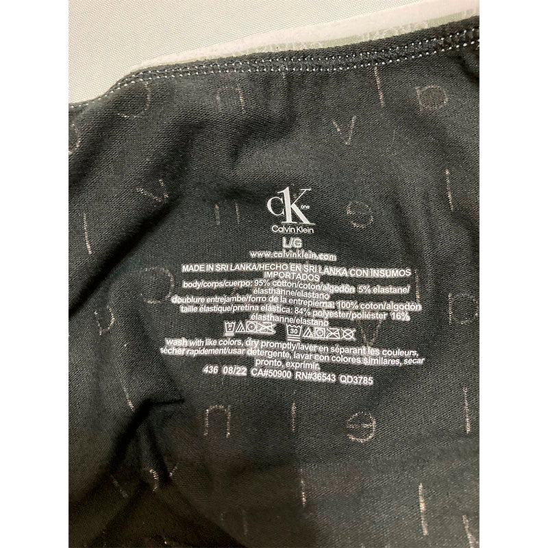 Calvin Klein Ck One Cotton Singles Bikini Underwear Black L