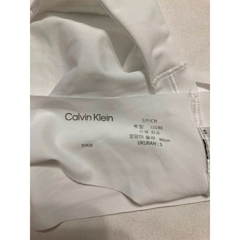 Calvin Klein Women's Invisibles Seamless Thong Panty White Small
