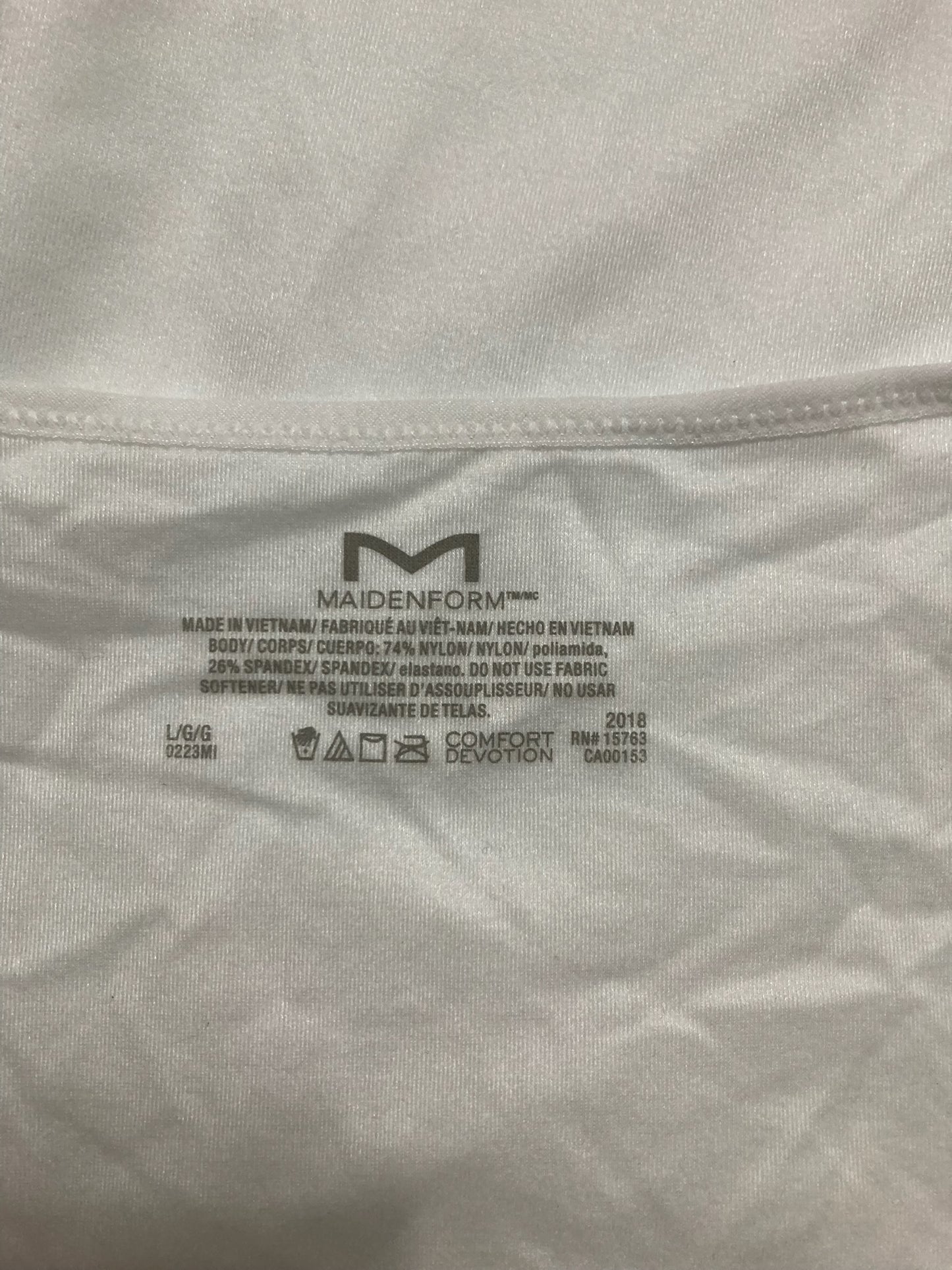 Maidenform Comfort Devotion Cami Fl2018 shapewear tops White L