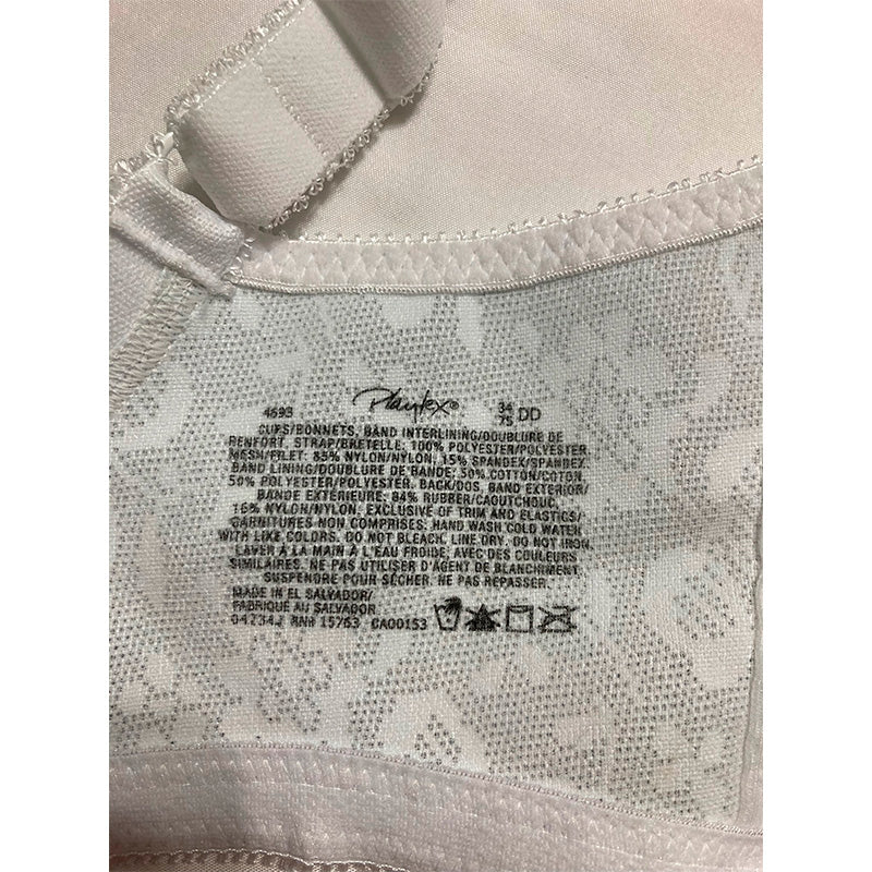PLAYTEX Comfort-strap Wireless Bra White 34DD