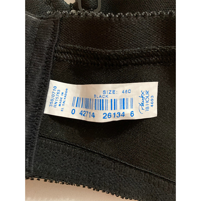 Playtex 18 Hour Ultimate Shoulder Comfort Wireless Bra Black 46C