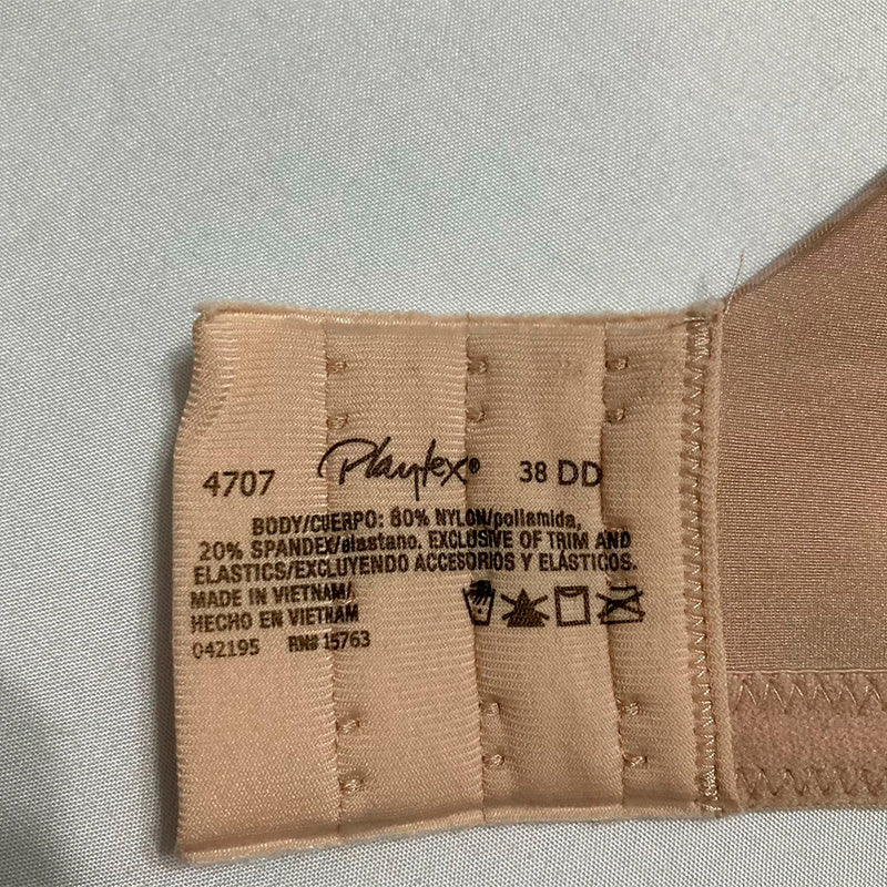 Playtex Secrets All Over Smoothing Full-Figure Wirefree Bra Beige 38DD