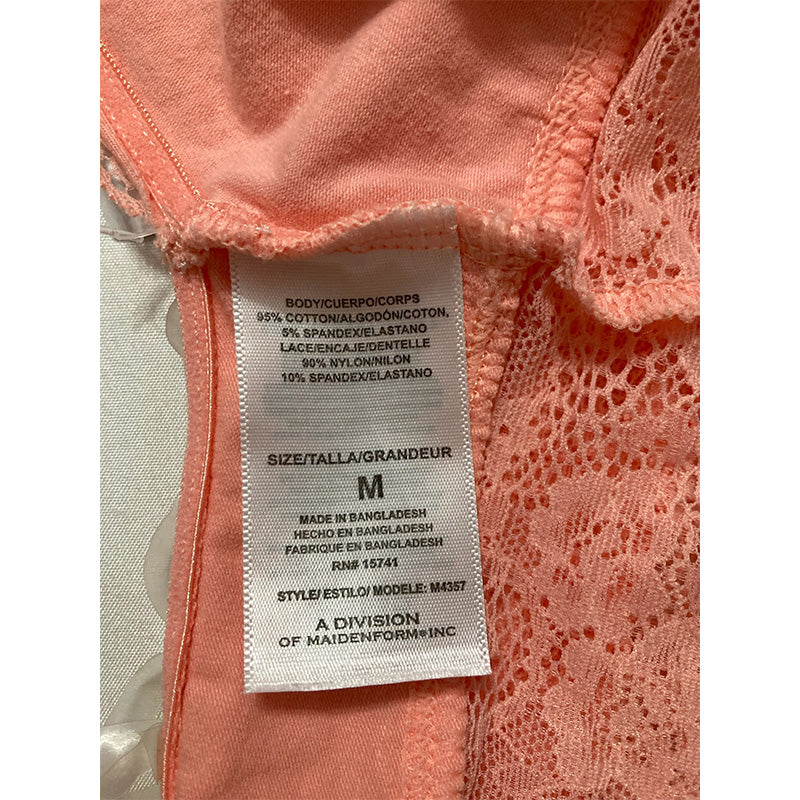 Maidenform Lace Halter Bra Coral M