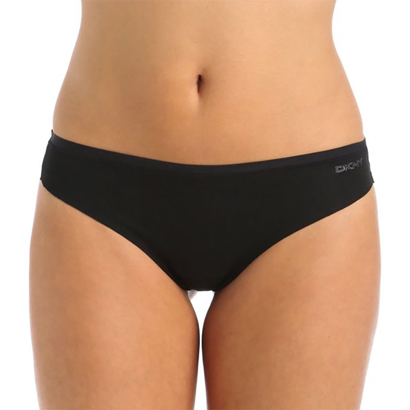DKNY Downtown Cotton No Visible Panty Line Thong Black XL
