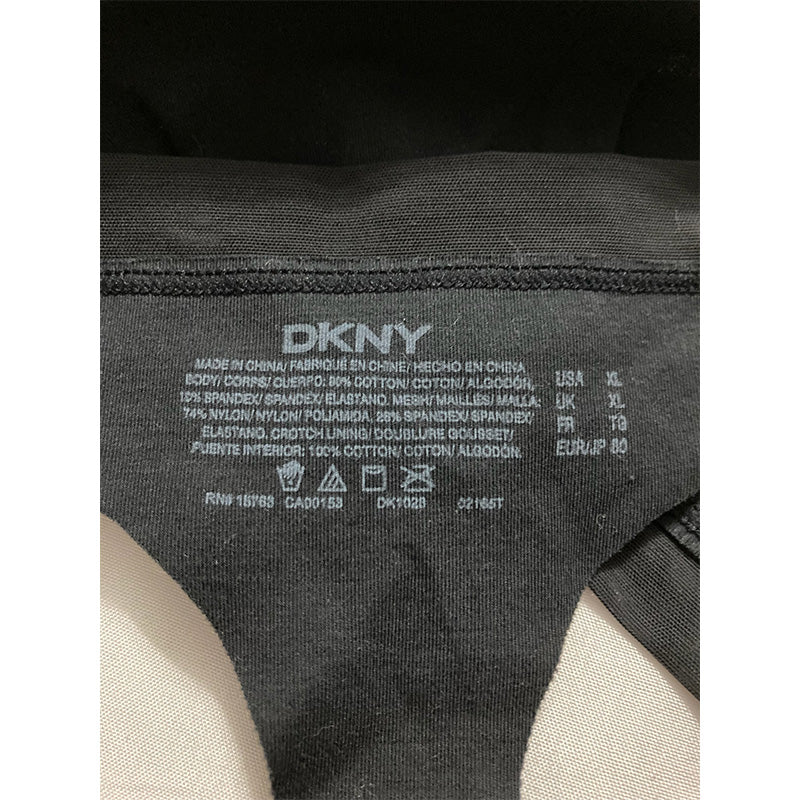 DKNY Downtown Cotton No Visible Panty Line Thong Black XL