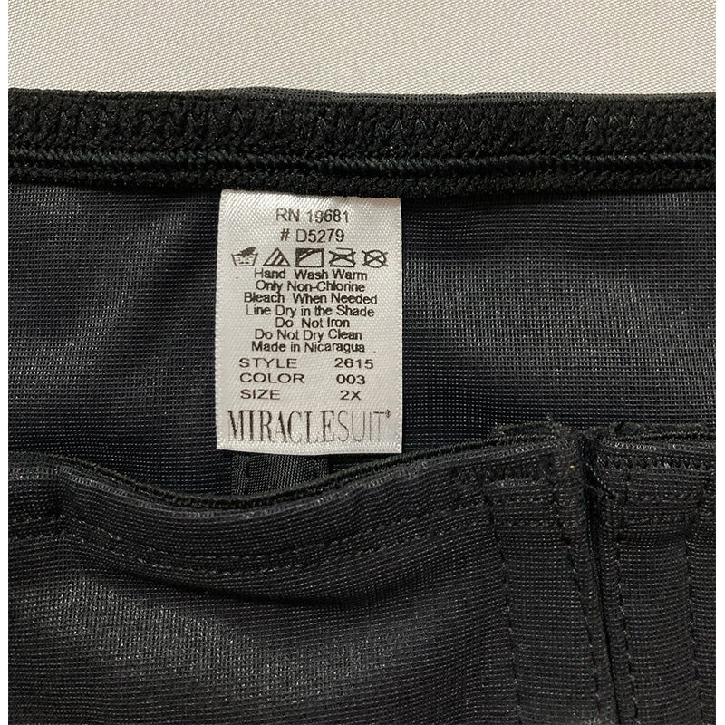 Miraclesuit Flexible Waist Cincher Shaperware with Side Release Panels Black 2XL