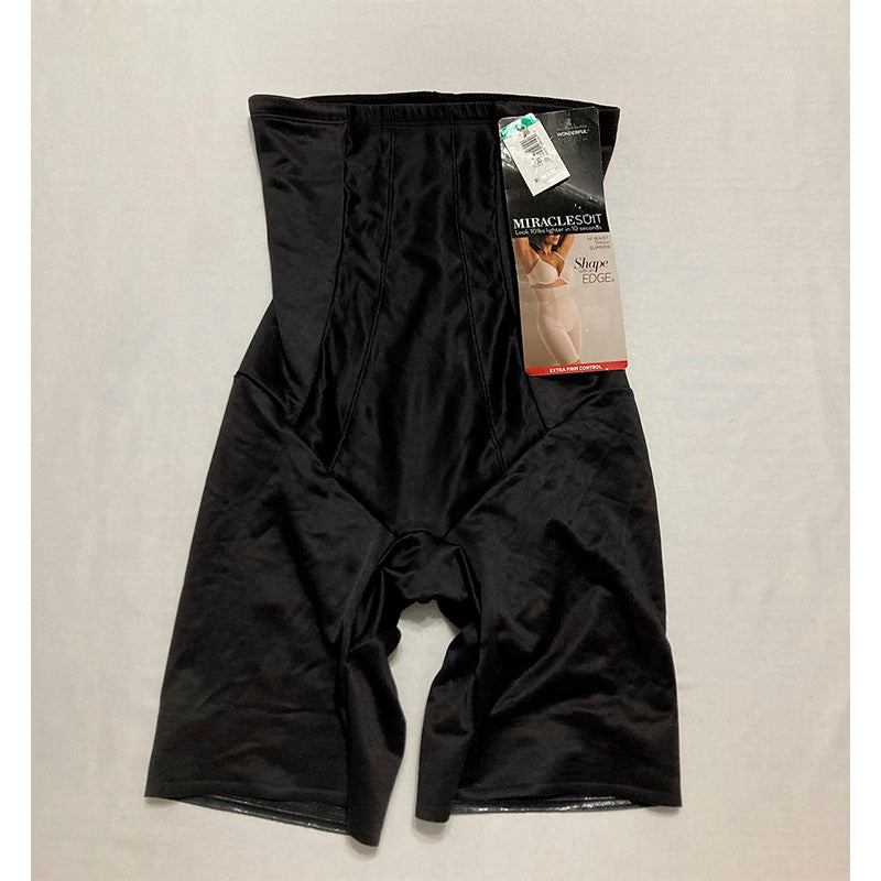 Miraclesuit Shapewear Extra Firm Shape Hi-Waist Long Leg Black Body Shaper LG