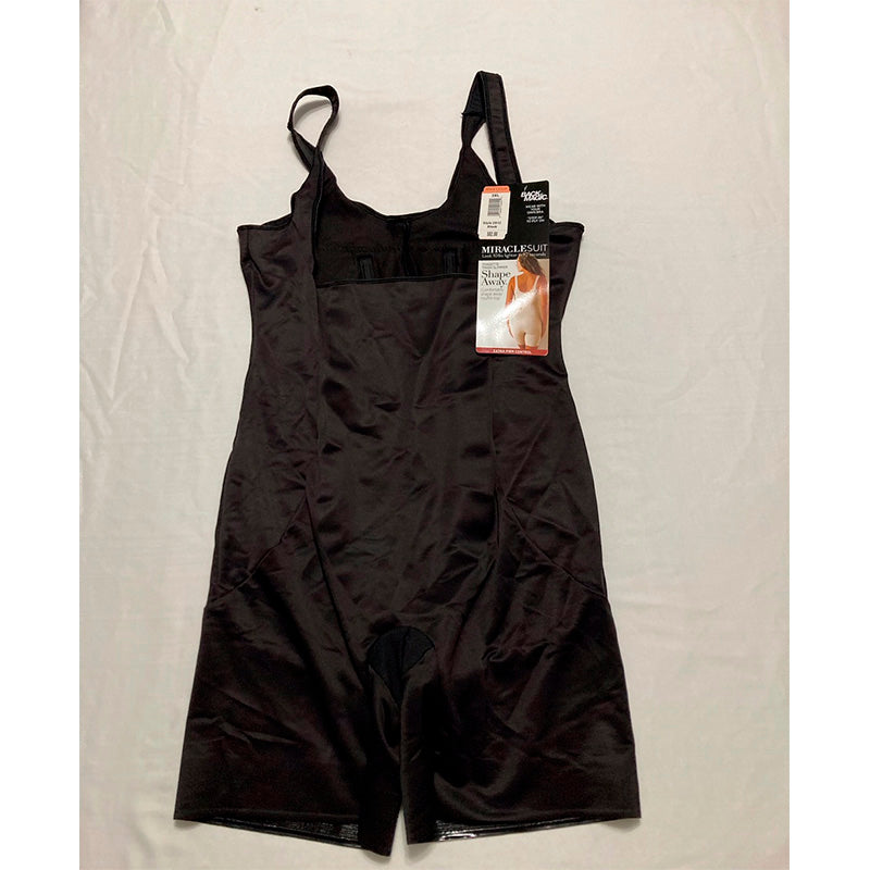 Miraclesuit Shapewear Back Magic Extra Firm Torsette Thigh Slimmer Black 3X