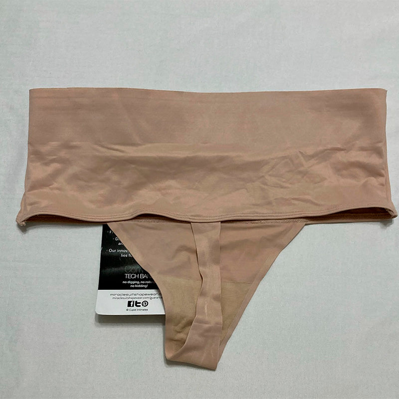 Miraclesuit Women's Comfy Curves Waistline Thong Warm Beige XL