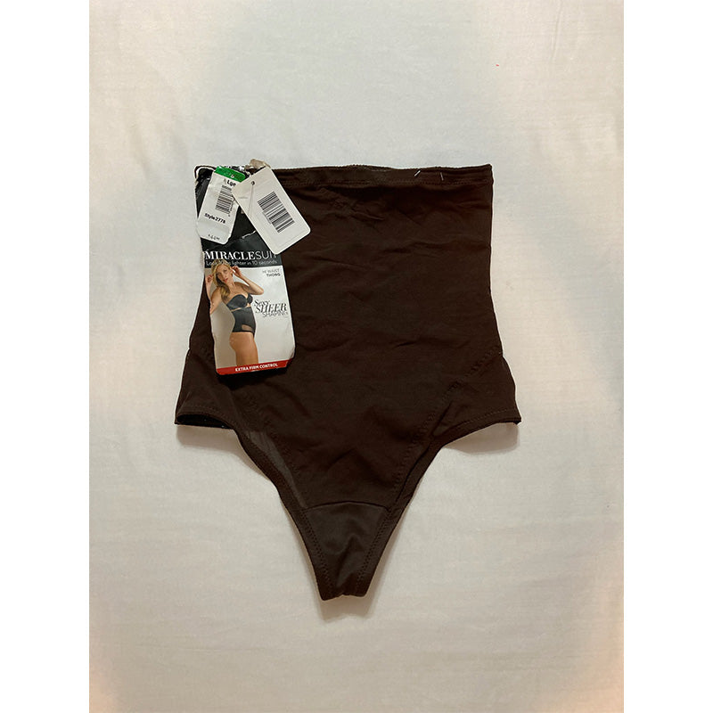 Miraclesuit Sheer Extra Firm Shaping High Waist Thong Coffee L