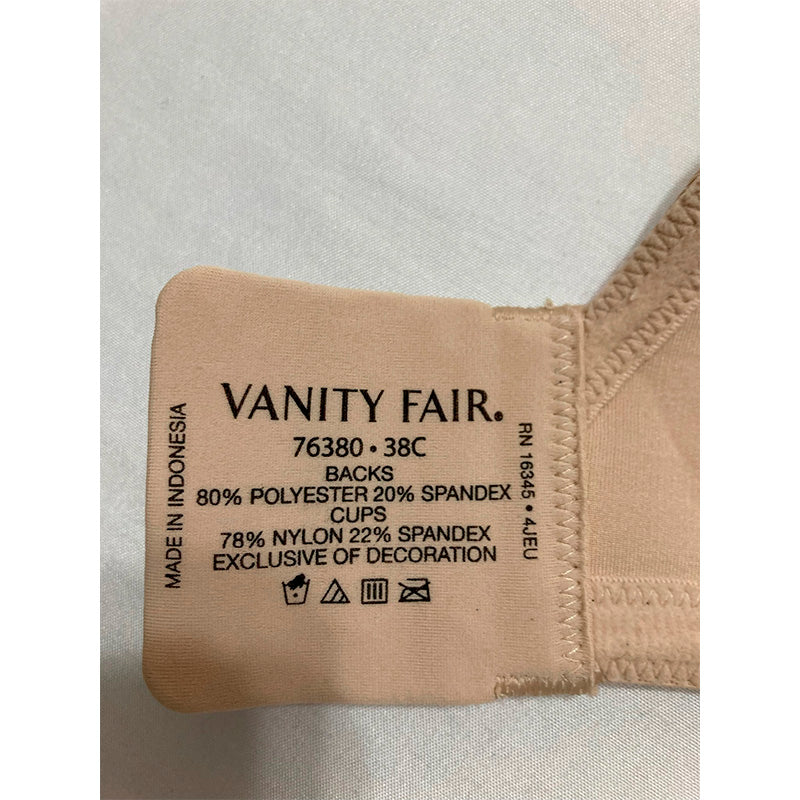 Vanity Fair Women's Beauty Back Full Figure Underwire Bra Beige 38C