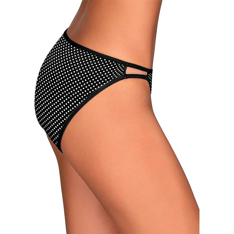 Vanity Fair Illumination String Bikini Panties Black Dot 6