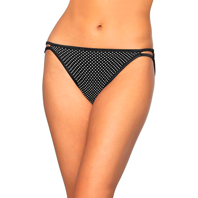 Vanity Fair Illumination String Bikini Panties Black Dot 6