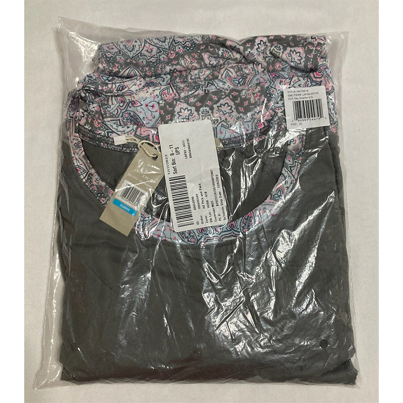 INK+IVY Short Sleeve Scoop Neck Breathable Pajamas Multicolor XL