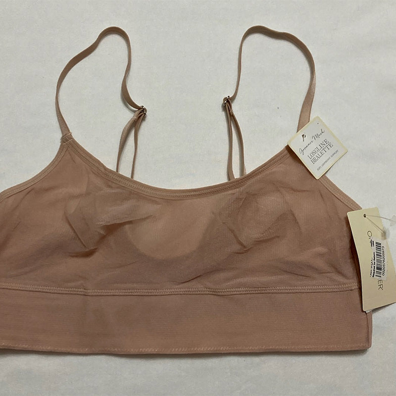 OnGossamer Gossamer Mesh Longline Wireless Bralette - Champagne S