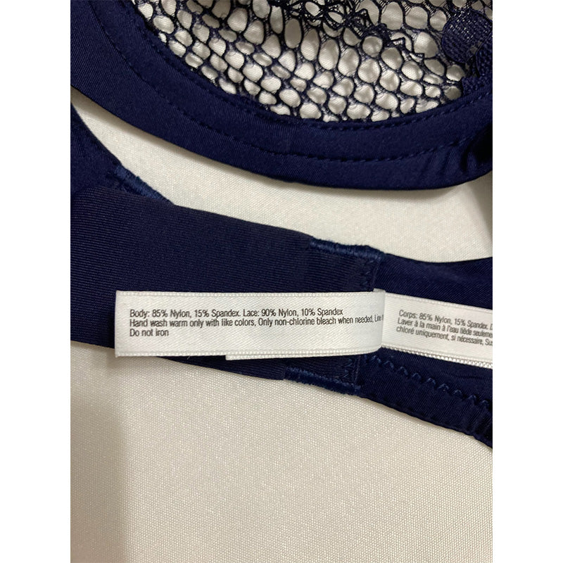 Le Mystere Lace Allure Unlined Wired Bra - Evening Blue 34B