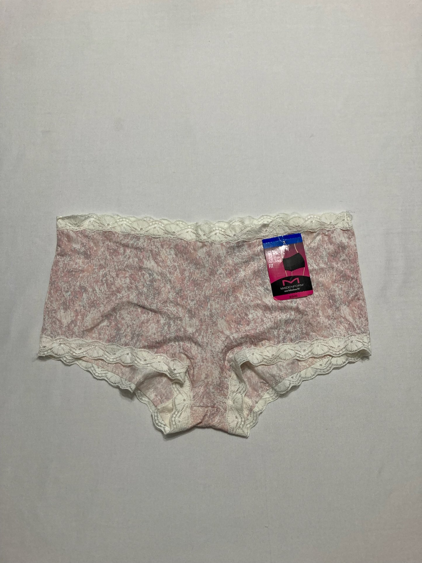 Maidenform Classic Microfiber Boyshorts w/Lace Gentle Peach XL/8