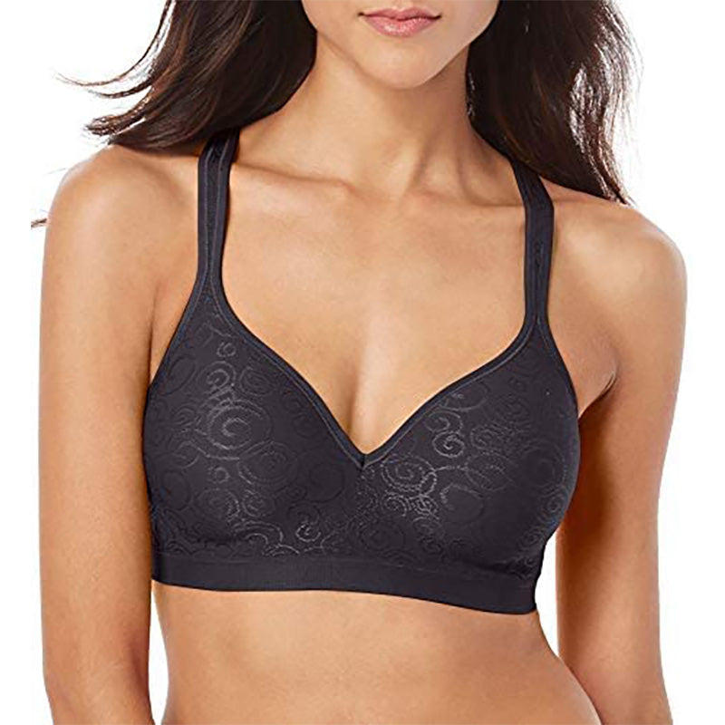 Bali Comfort Revolution Wirefree Bra Black Swirl Pattern 34DD