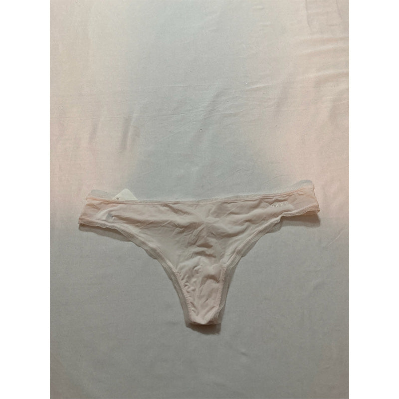 DKNY Litewear Low Rise Thong Panty Vanilla L